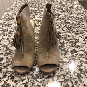 Heels with cut out toe